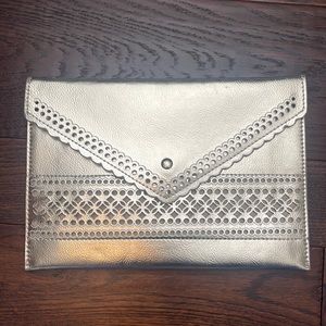 Gold envelope clutch